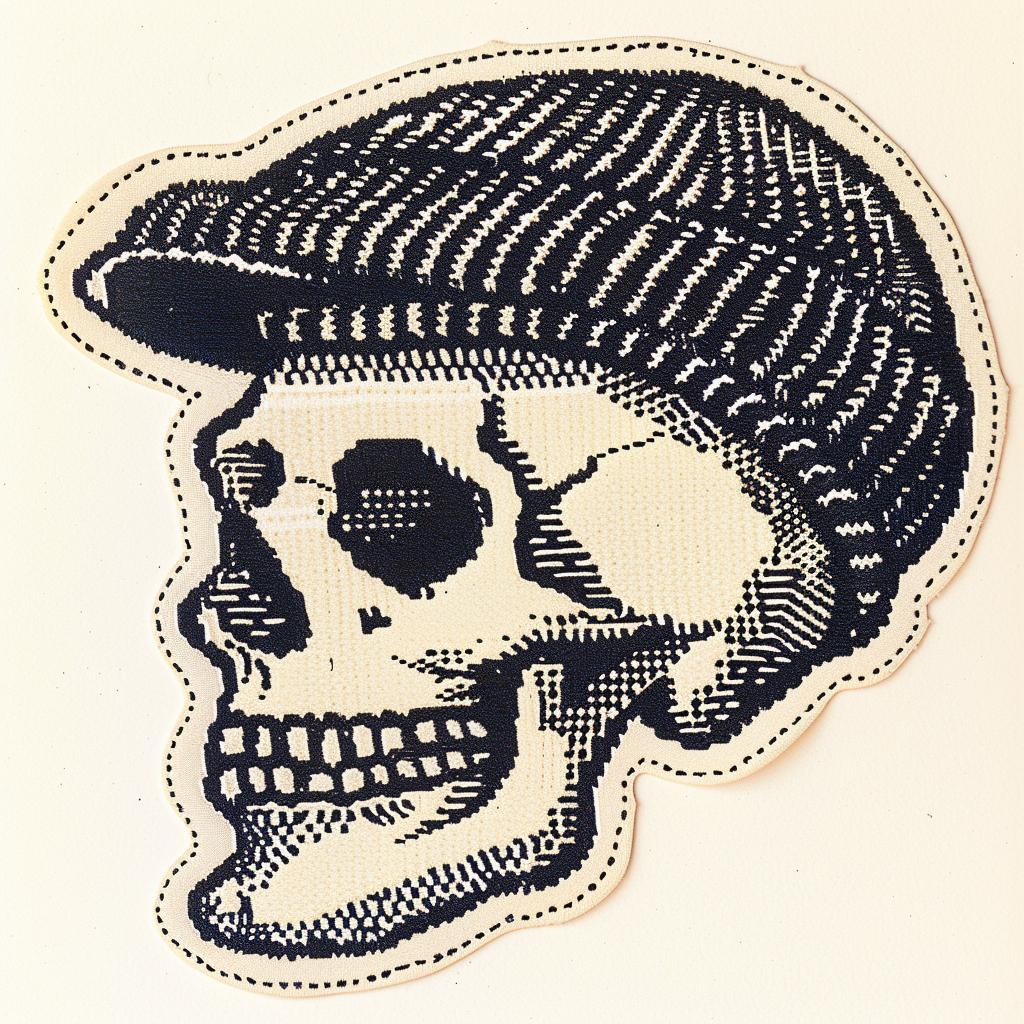 patch  skull  chenille  streetwear  minimal  hip-hop  stitching  design  symbol  culture 961104