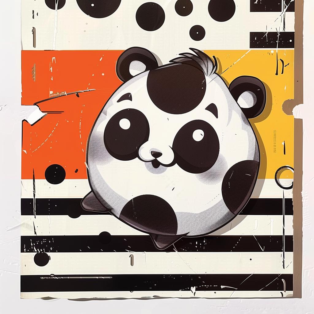 panda  bear  paper  black  white  background  illustration  art  animal  nature 1020513
