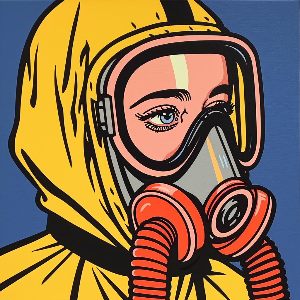 painting  woman  hazmat  gasmask  artistic  illustration  dark  conceptual  modern  unique 1023479