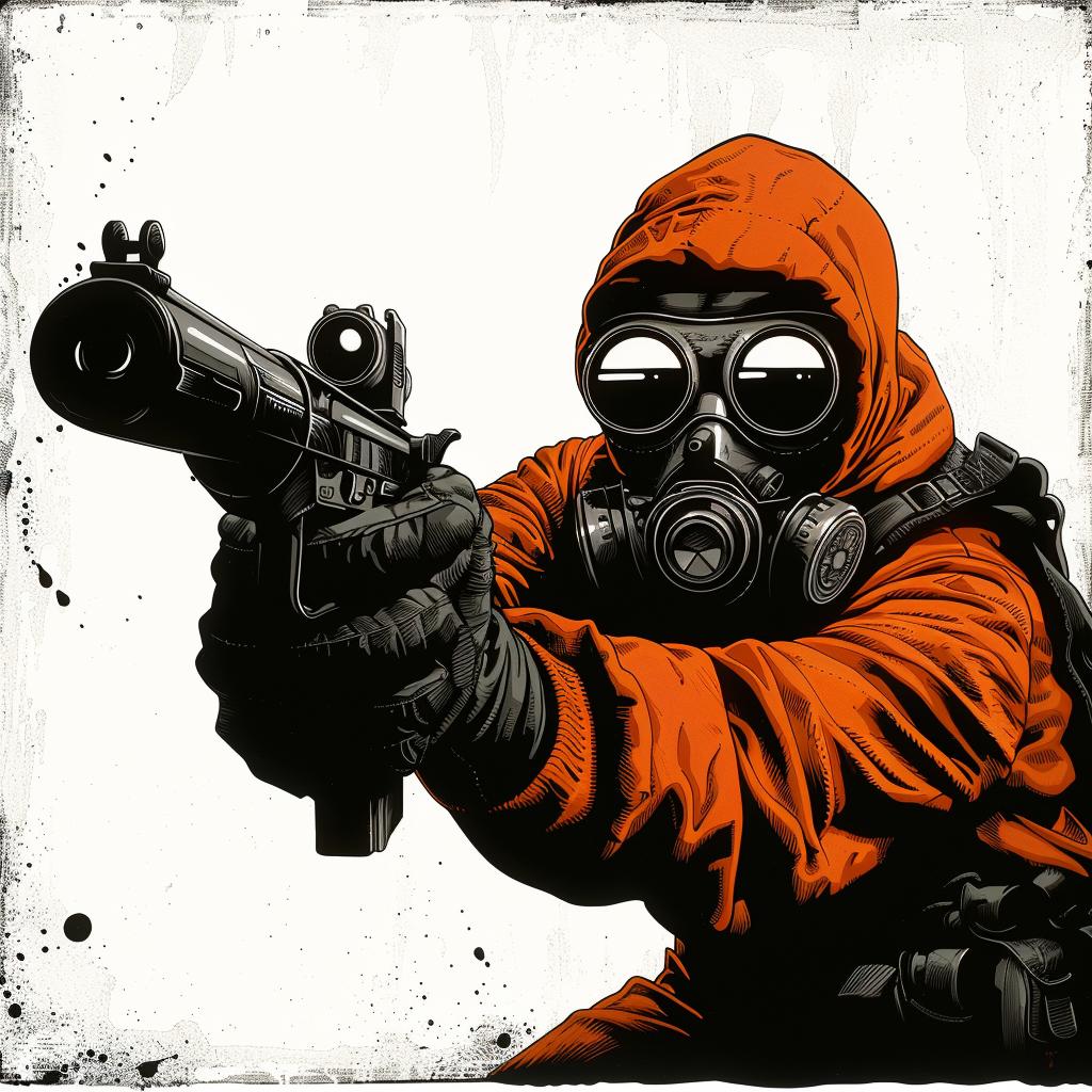 man  gas  mask  gun  illustration  Travis  Charest  dark  fantasy  violence 925062