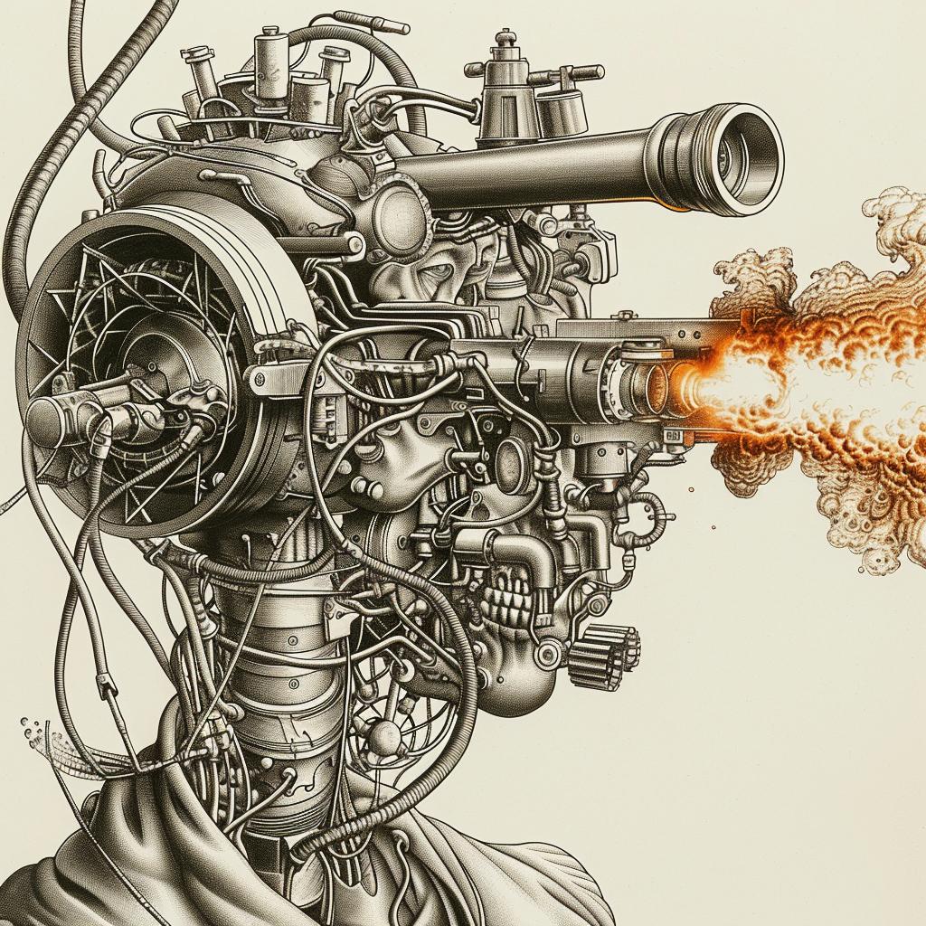 رسم رجل مسلح بحركة ميكانيكية، رسم توضيحي، خلفية، تصميم فني، أسلوب 944126