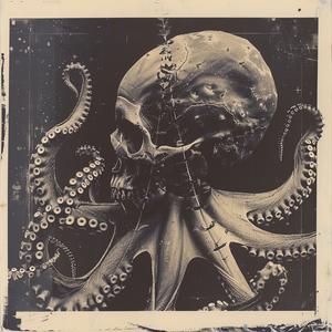 skull  tentacles  octopus  black  white  surreal  art  abstract  symbol  chemigram 1061302