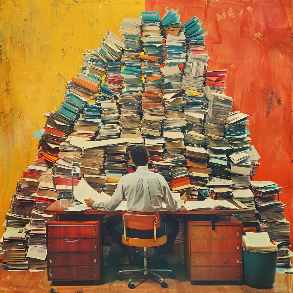 رجل مكتب سريالي، أوراق مكتب إبداعية، جوان كورنيلا، قصص مصورة خيالية 1017958