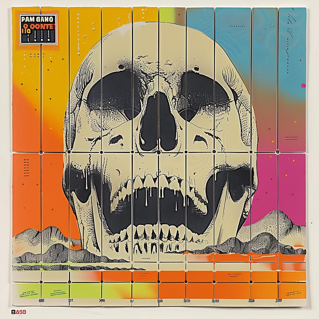 poster  skull  colorful  background  graphic  artwork  design  illustration  visual  elements 1015606