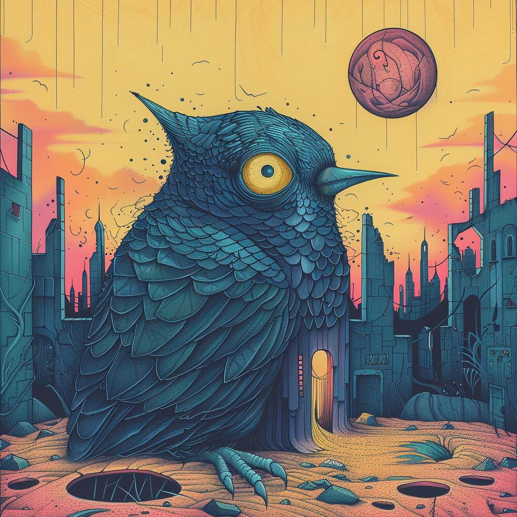 illustration  owl  city  naturalistic  dark  spiritual  occult  urban  art  creature 930396