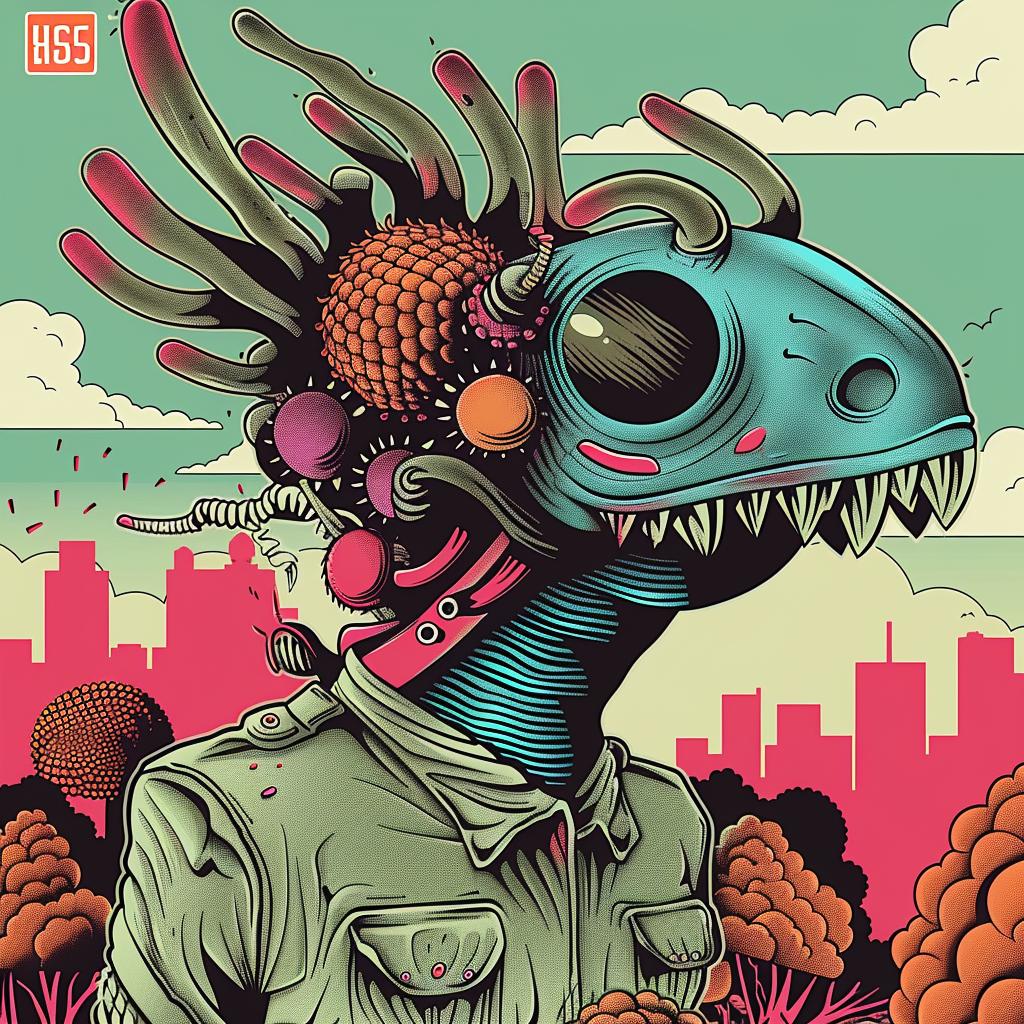 dinosaur  cartoon  flowers  whimsy  playful  creature  illustration  colorful  fantasy  nature 947054