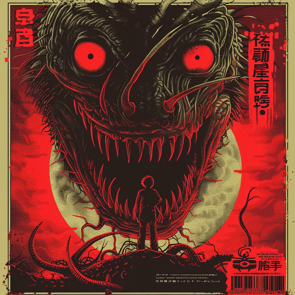 surreal  album  collage  deathmetal  hyper-realistic  Toshio Saeki  Todd White  monster  vintage  dark 942185