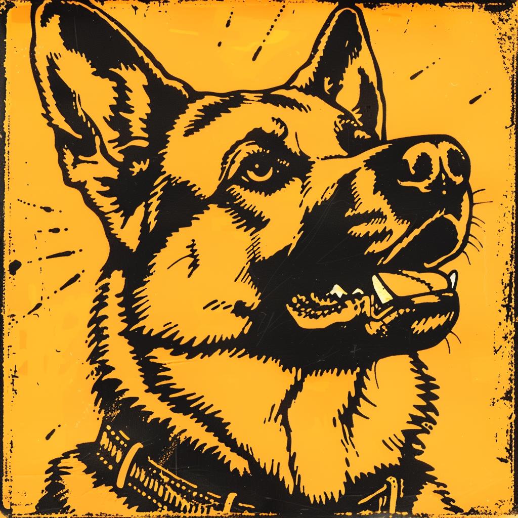 german  shepherd  poster  dog  animal  canine  bold  text  illustration  graphic 942408