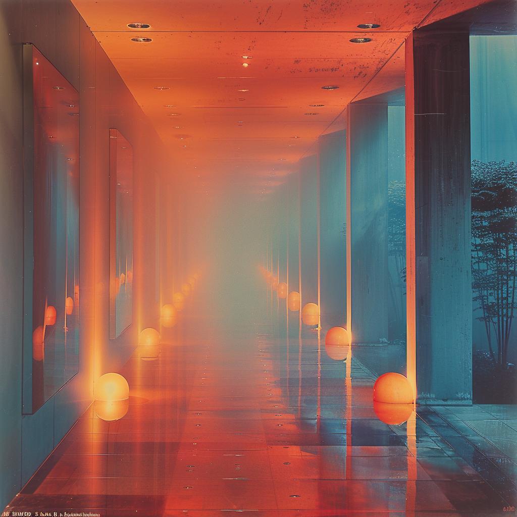 lighting  sci-fi  futuristic  surreal  unusual  colors  orange  blue  glow  hallway 1031326