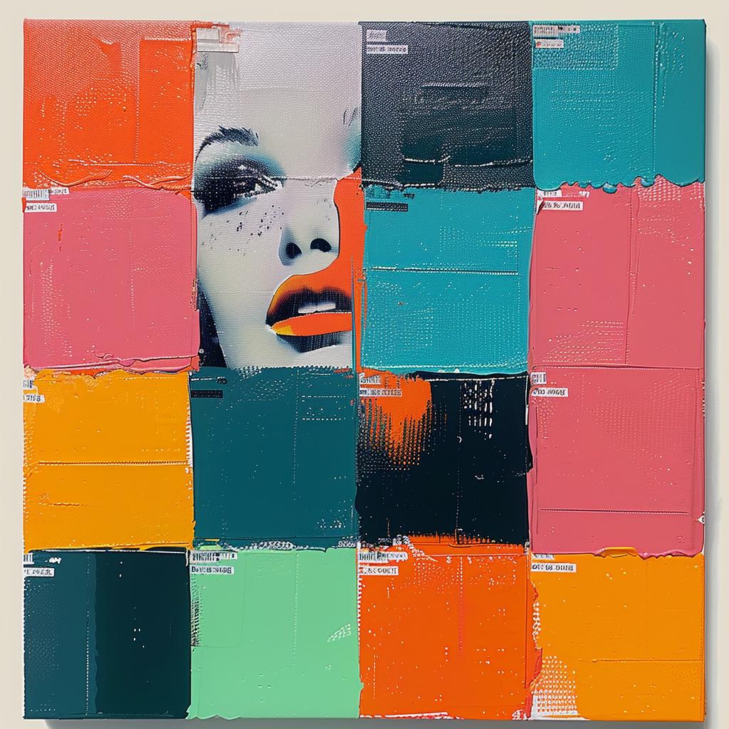 figurative  woman  face  colorful  artistic  portrait  vivid  expressive  modern  stylized 963688