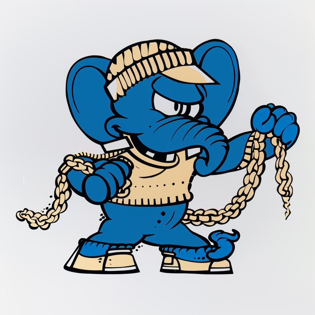 elephant  aggressive  streetwise  anthropomorphic  urban  minimalism  hat  chain  culture  cap 958858