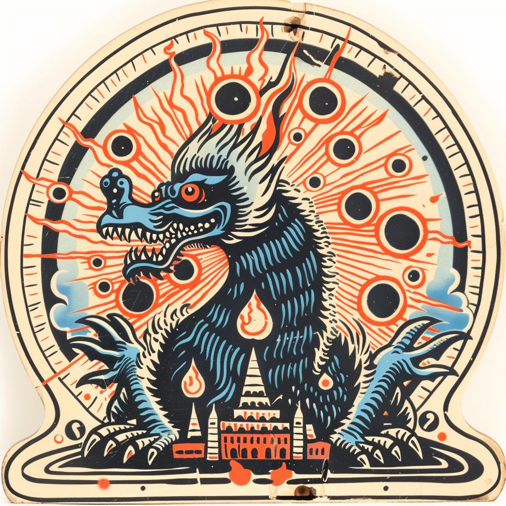 dragon  sticker  clowncore  dieselpunk  Japanese  horror  gothic  art  print  design 941535