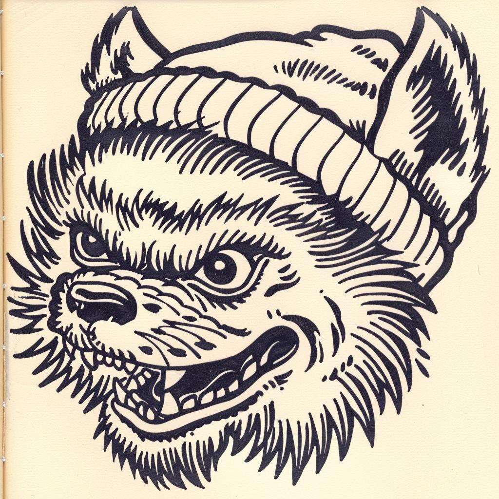wolf  hat  drawing  minimal  street  aggressive  stylized  urban  animal  cartoon 959469