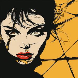 album  cover  woman  broken  face  red  lips  surreal  chaos  creative 1078220