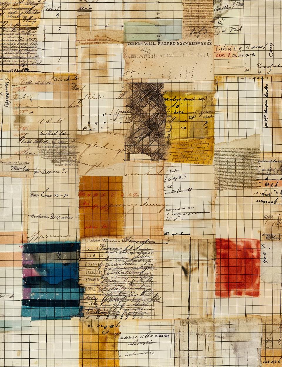ledger  paper  collage  writing  old  patterns  homemade  patchwork  texture  vintage 962157