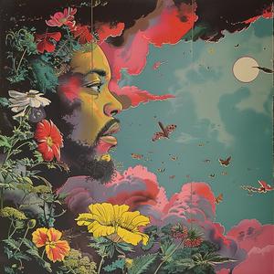 man  flowers  hair  painting  chromolithography  art  colorful  illustration  nature  creative 1055569