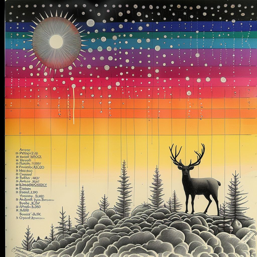 deer  sun  sky  poster  psychedelic  silhouette  vibrant  colorful  art  nature 916159
