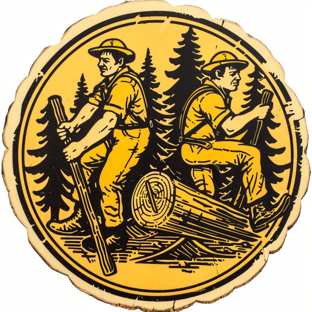 badge  lumberjack  forest  symmetrical  provocative  design  illustration  men  nature  work 933902