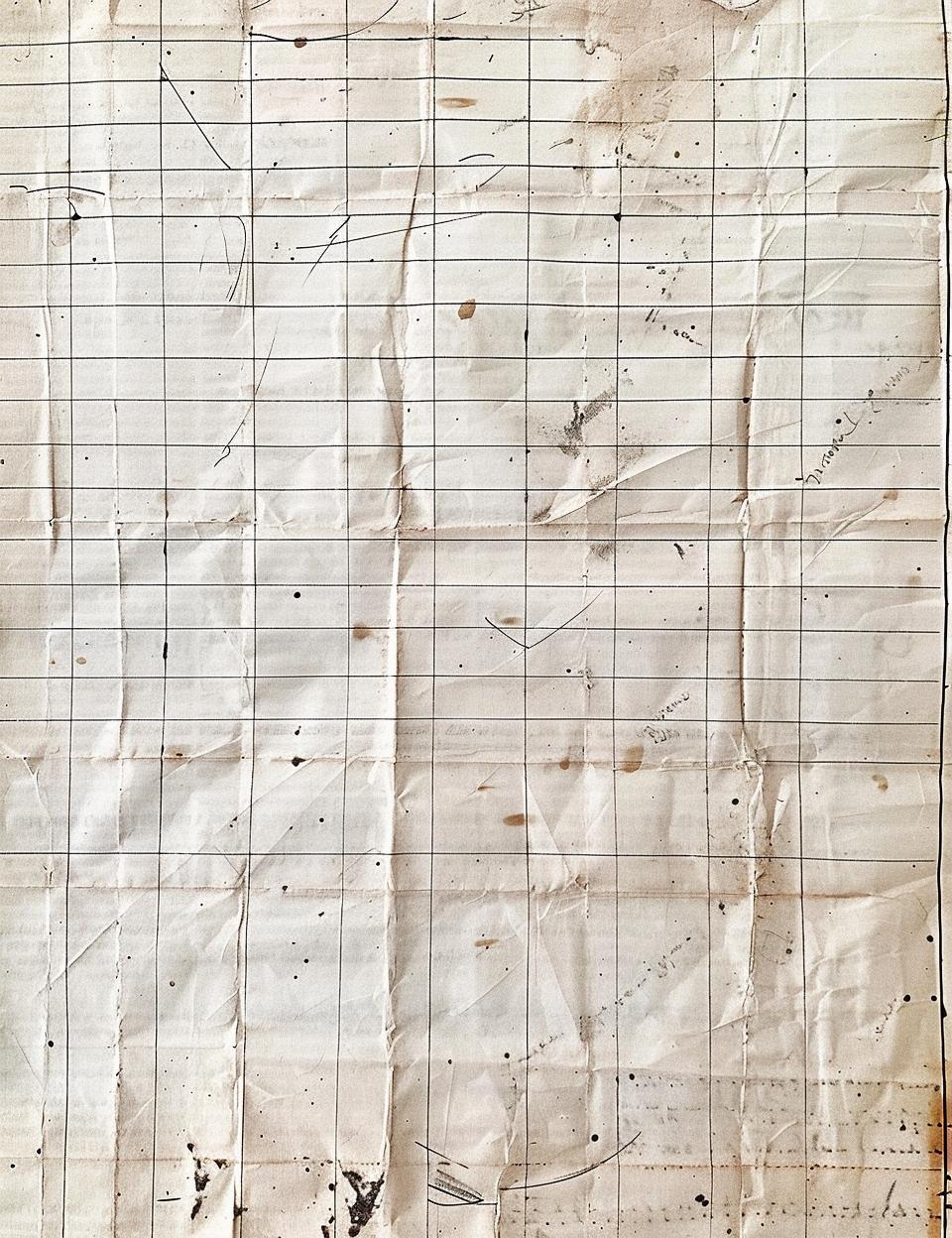 vintage  lined  paper  Finland  1855  scuffed  grid  scotch  tape  old 961863