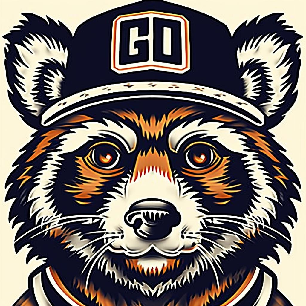 red  panda  baseball  cap  playful  animal  illustration  vibrant  cute  character 962295