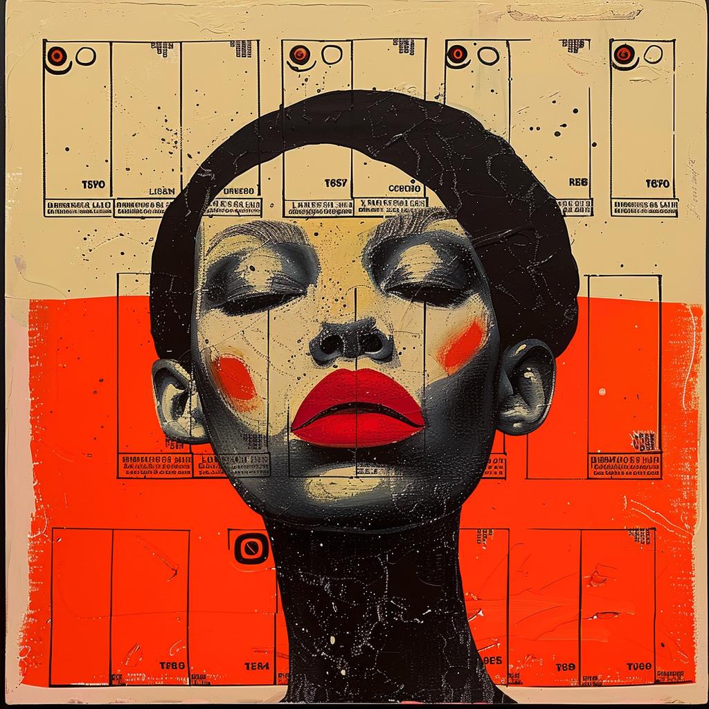 woman  1980s  album  cover  Joan  Cornella  encaustic  African-American  painting  colorful 963473