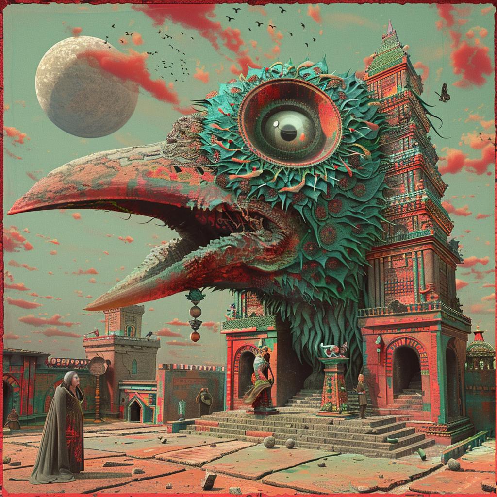 surreal  album  cover  spiritual  occult  technicolor  introspective  artistic  terrifying  anaglyph 974322