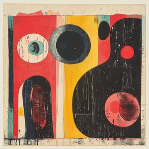 surreal  blockprint  design  red  yellow  black  abstract  colorful  creative  art 1063182
