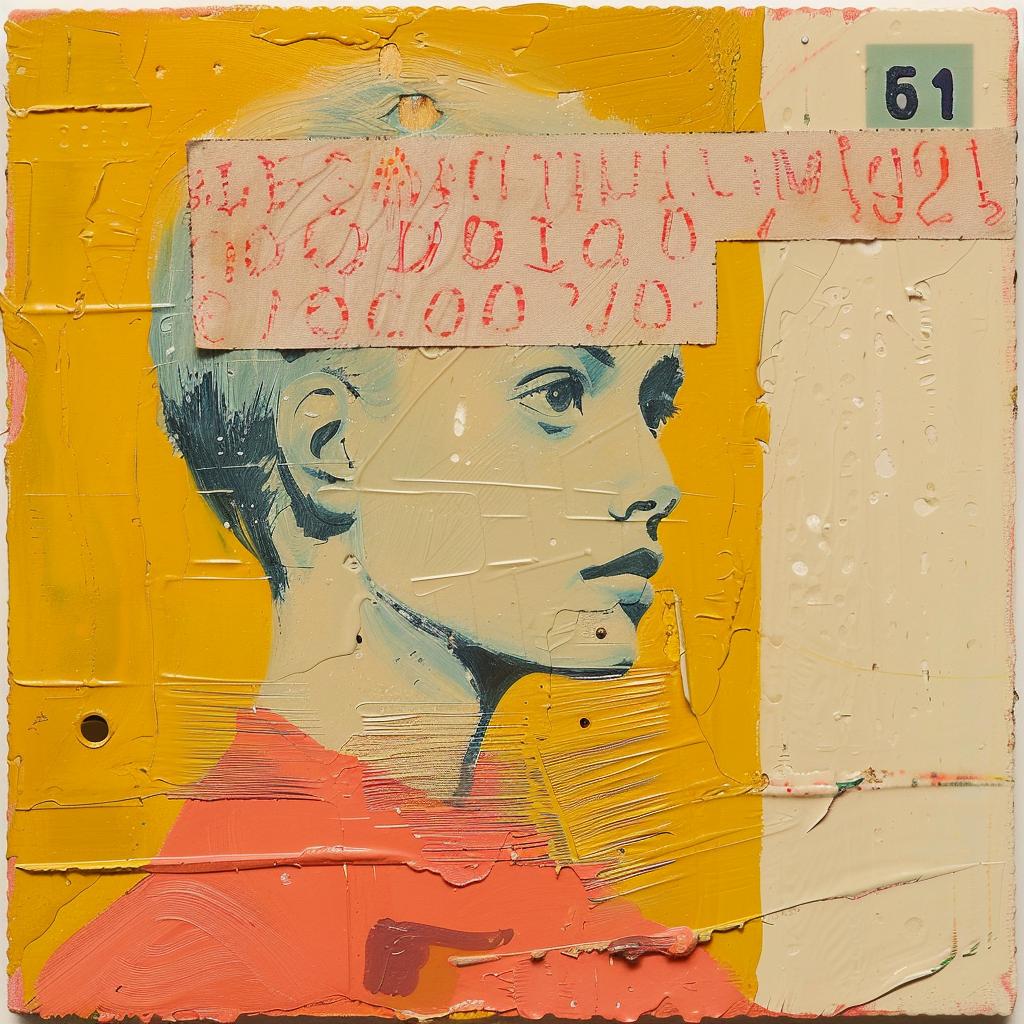 encaustic  paint  impasto  woman  portrait  colorful  red  orange  hair  art 1016461