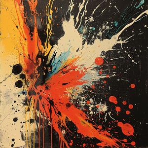 minimalist  risography  deathmetal  abstract  splatter  encaustic  paint  explosion  colorful  joy 1062424