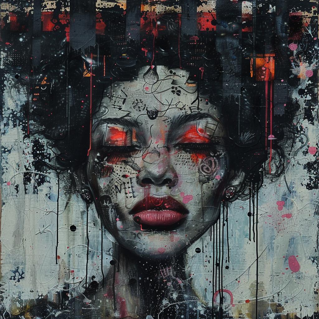 woman  red  eyes  painting  mystical  portrait  emotion  intensity  art  vivid 950128