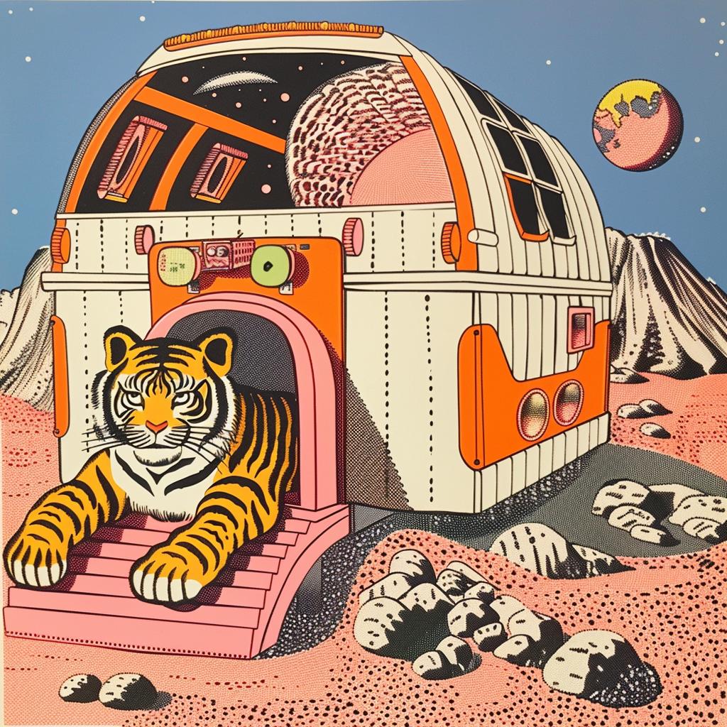 mars  tiger  house  whimsical  colorful  cute  pink  interior  imagination  sci-fi 959656