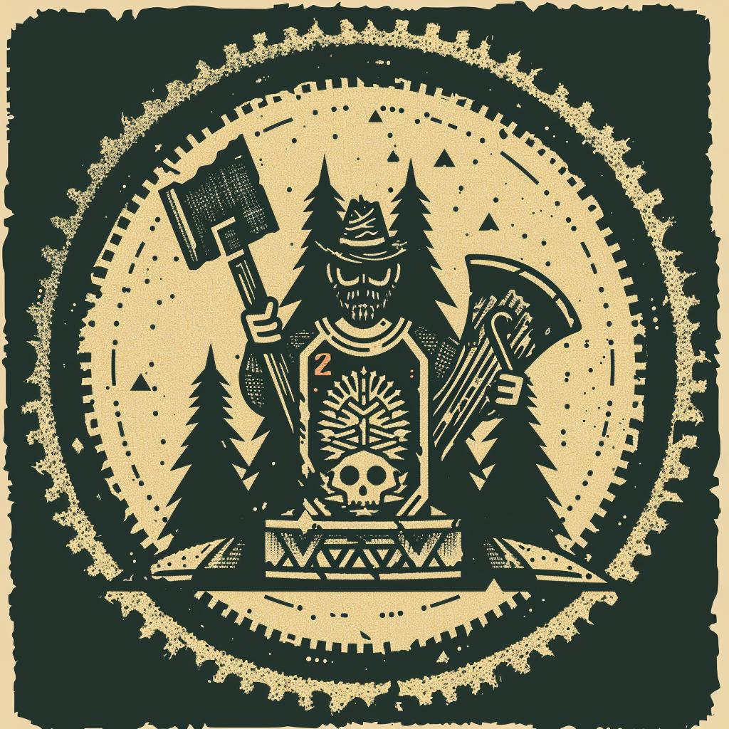badge  design  lumberjack  logo  provocative  forest  trees  nature  strong  art 933920