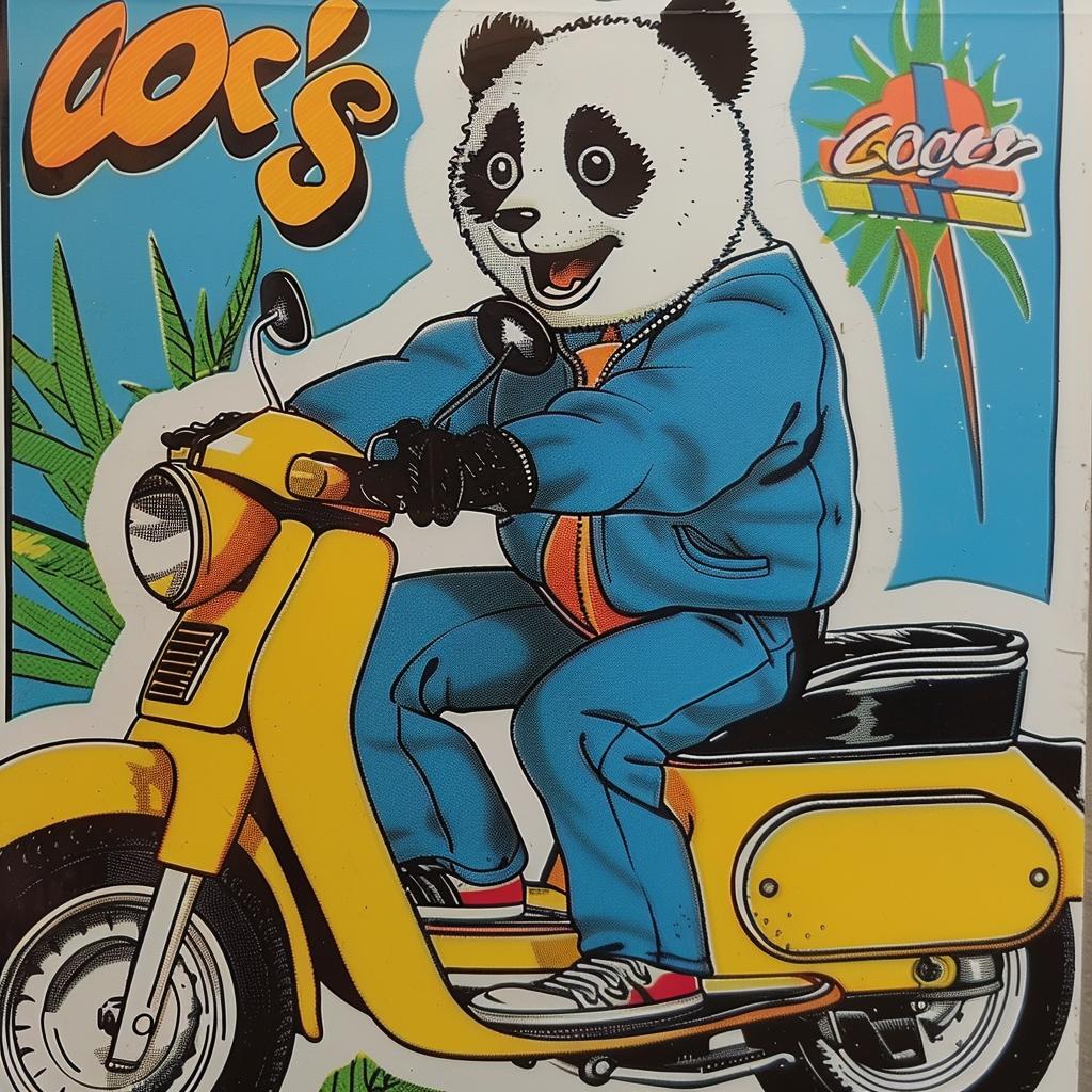 panda  motorcycle  poster  funny  animal  travel  cute  art  transport  colorful 943141