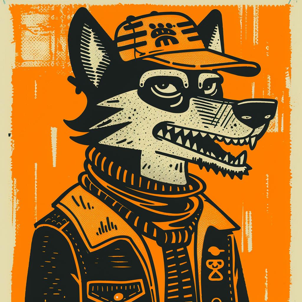 wolf  hat  jacket  anthropomorphic  streetwise  aggressive  minimal  vector  urban  animal 959388
