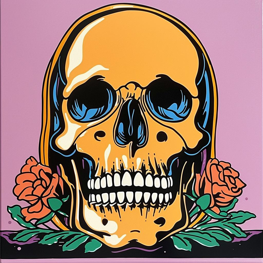 painting  skull  roses  floral  dark  illustration  gothic  art  graphic  macabre 1023649