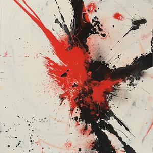 minimalist  risography  deathmetal  splatters  encaustic  abstract  red  black  art  explosion 1062384