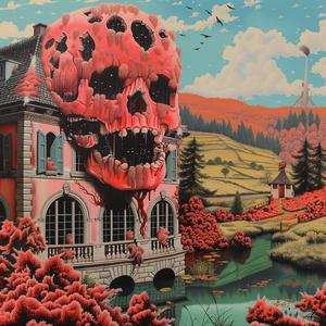 house  skull  painting  surreal  art  dark  bizarre  whimsical  fantasy  organic 1036706