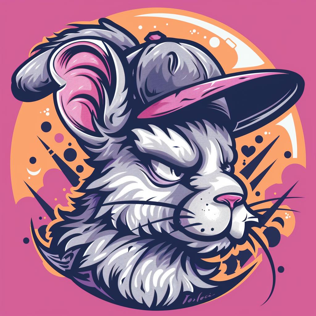 rabbit  cap  aggressive  minimal  illustration  cartoon  colorful  streetwear  animal  urban 956455