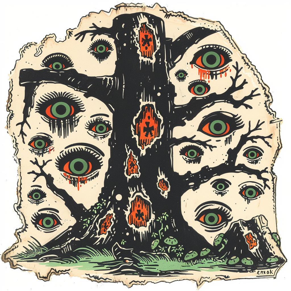 art  introspective  naturalistic  spiritual  dark  occult  eye  tree  provocative  drawing 933508