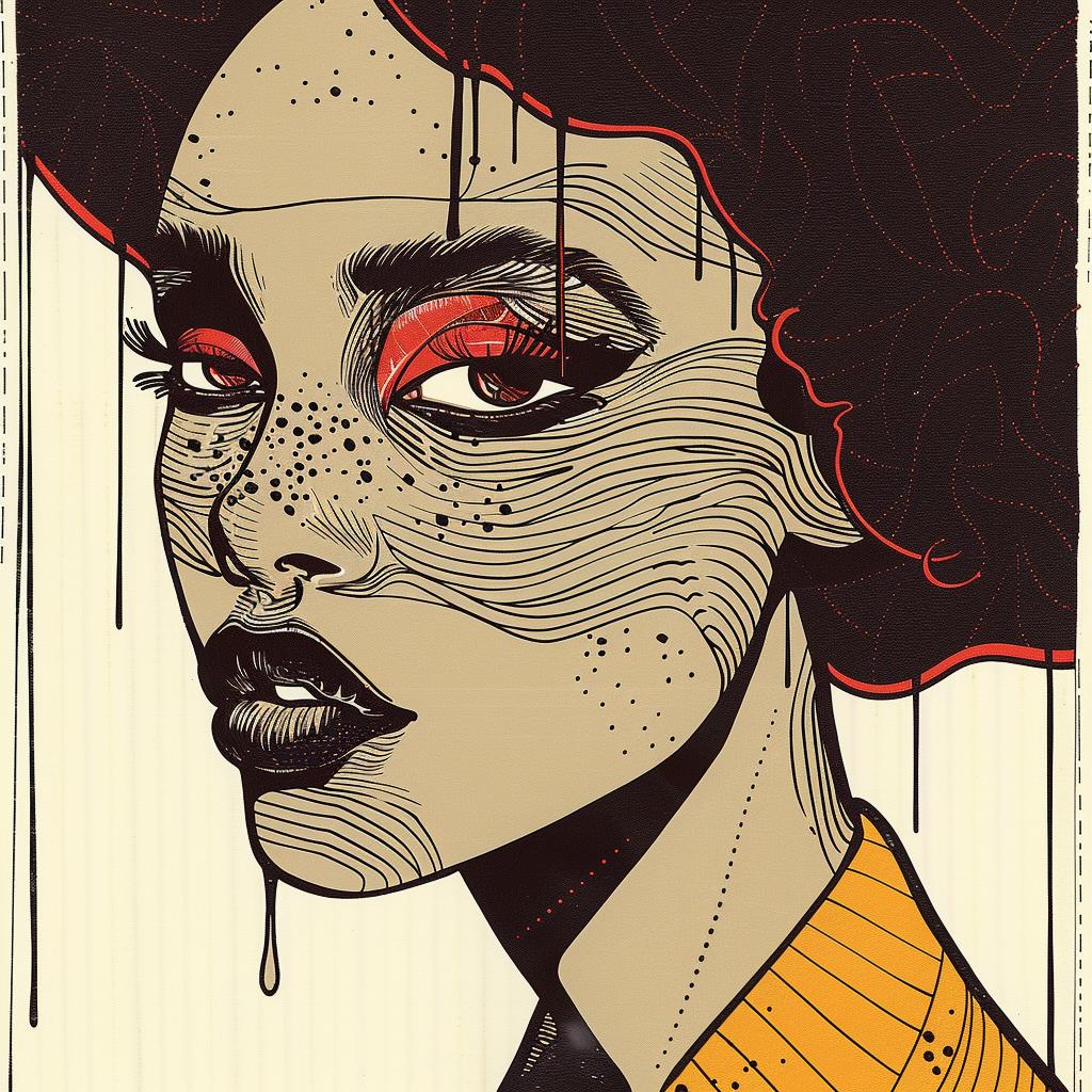 Drawing  African-American  Woman  Afro  Makeup  Portrait  Freckles  Black  Hair  Art 938845