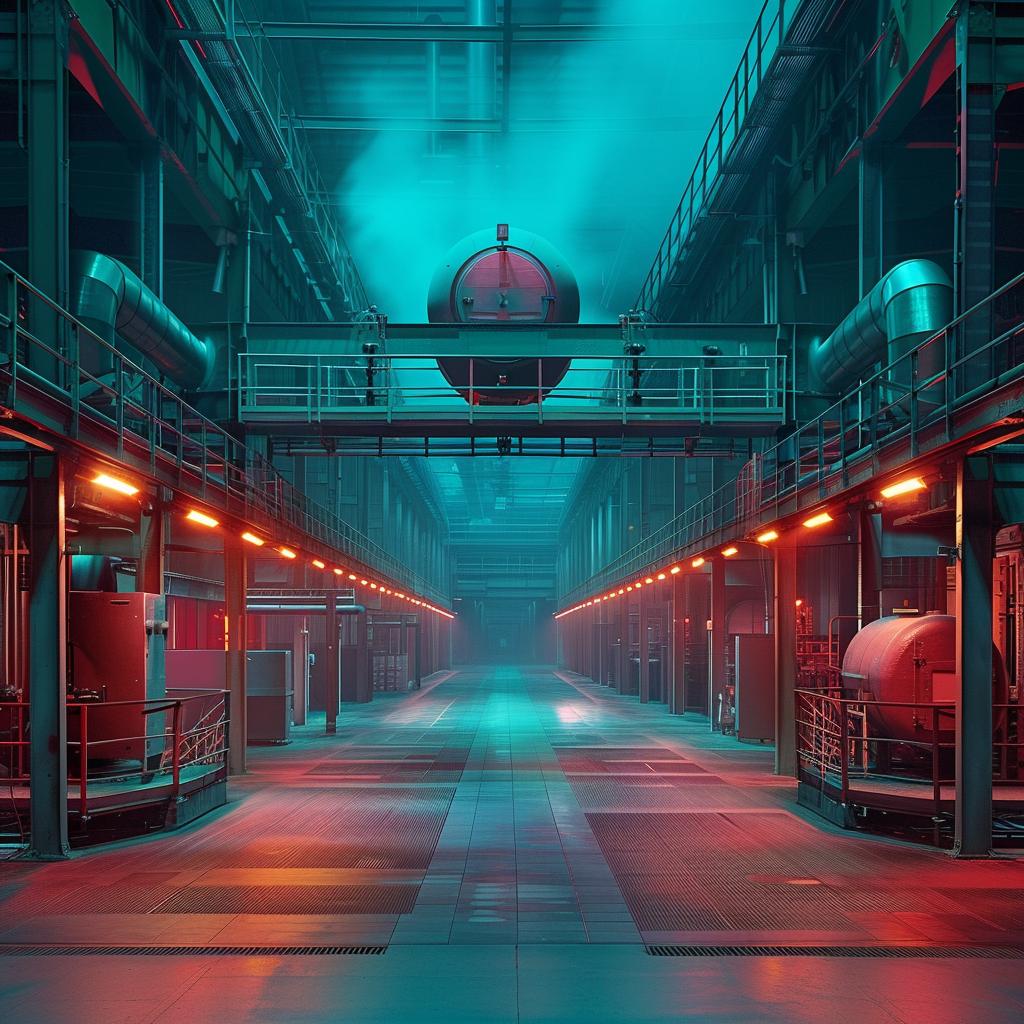 machine  factory  photo  lights  blue  red  industrial  color  award-winning  imposing 965463