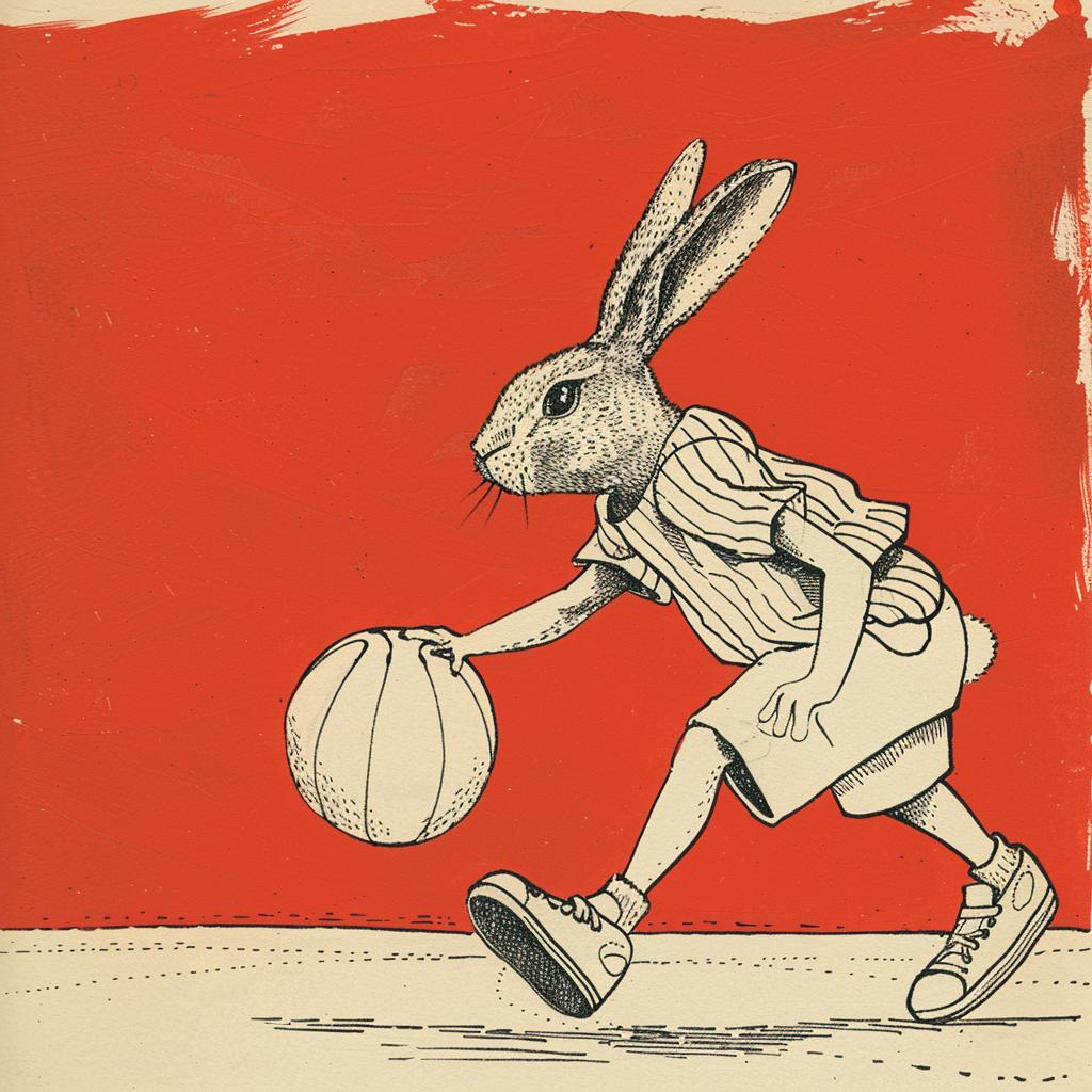 rabbit  basketball  player  uniform  sneakers  Moebius  sport  anthropomorphic  dribbling  art 923245