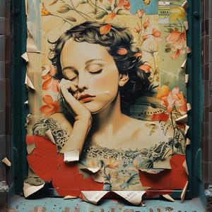 painting  woman  sleeping  flowers  wall  serene  dreamy  art  relaxation  nature 1049791