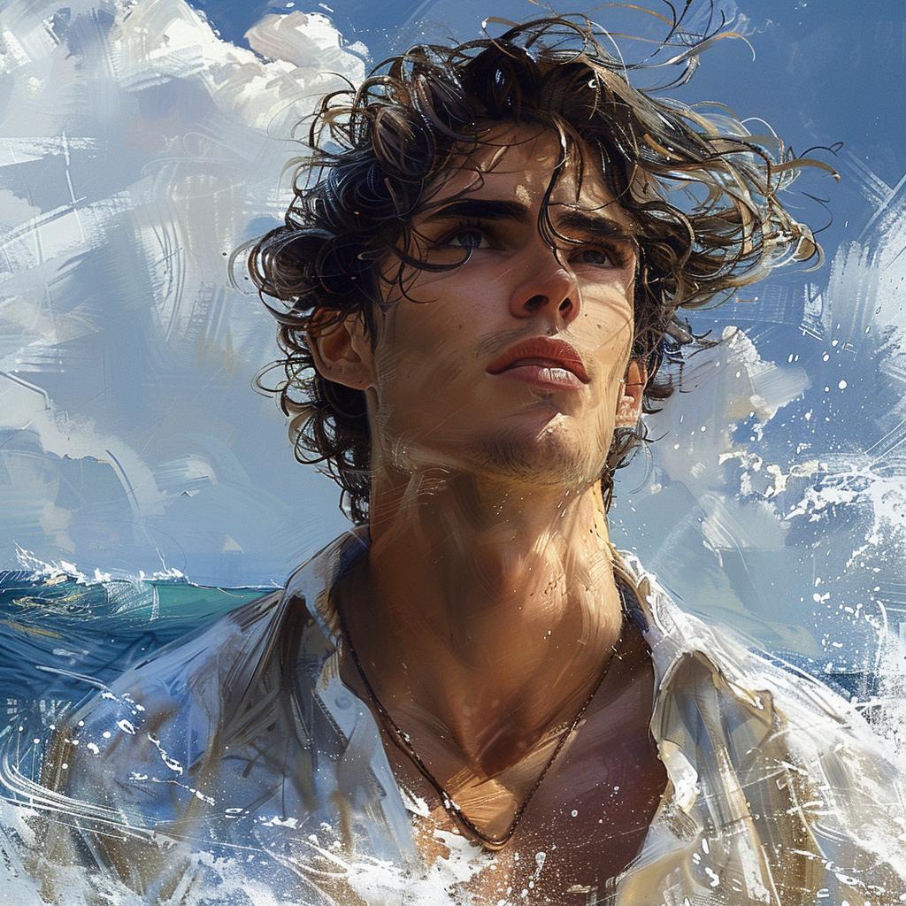 illustration  digital  coastline  boy  longing  ocean  portrait  detailed  nature  emotion 936823