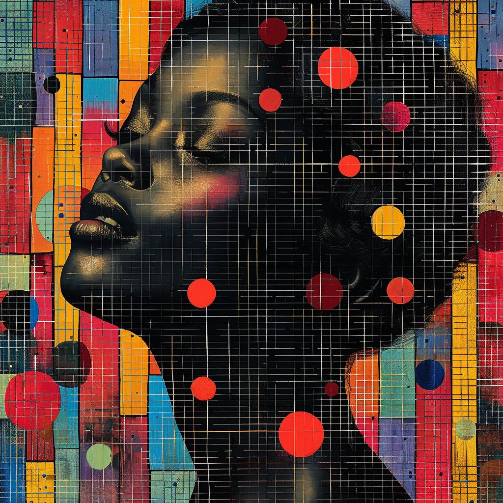 flat  2D  modern  woodcuts  african-american  geometric  trippy  pop-art  canvas  print 939063