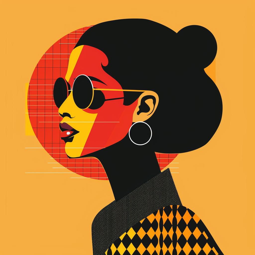 abstract  minimalist  portrait  elegance  bold  geometric  colorful  modern  woman  art 929350