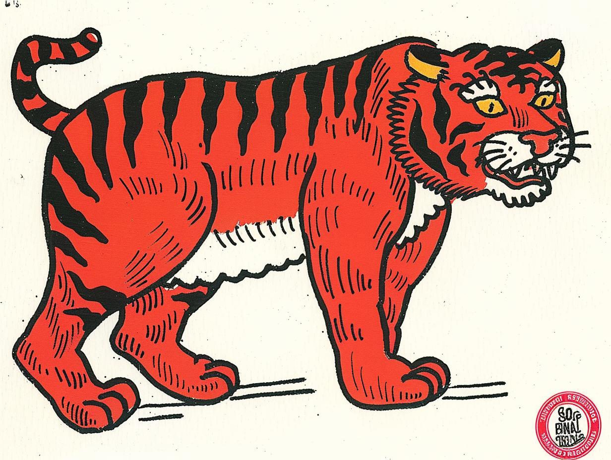tiger  tattoo  Basquiat  vintage  art  illustration  bold  lines  animal  culture 919183