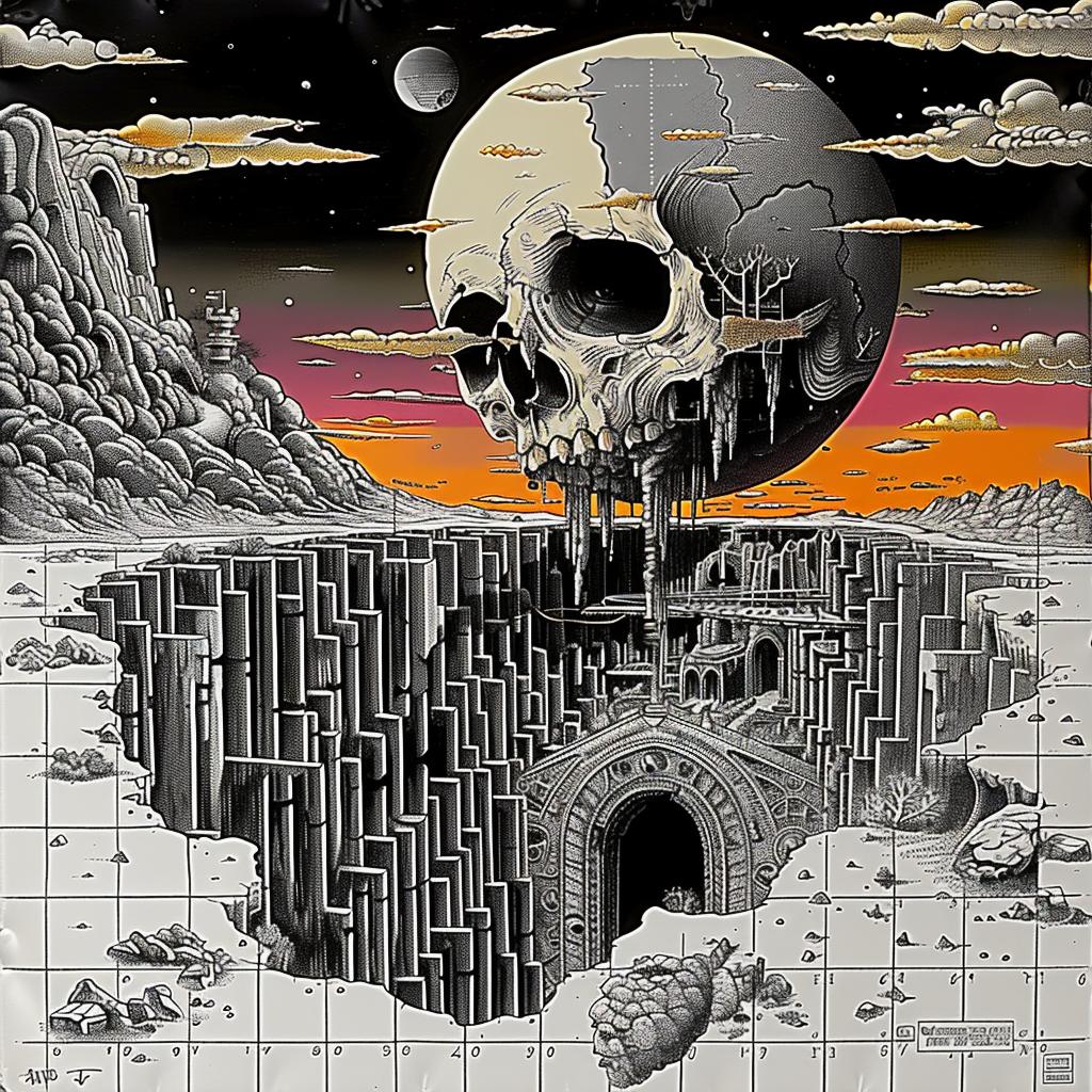 skull  hole  ground  painting  dark  symbolic  graphic  design  conceptual  artwork 1015436