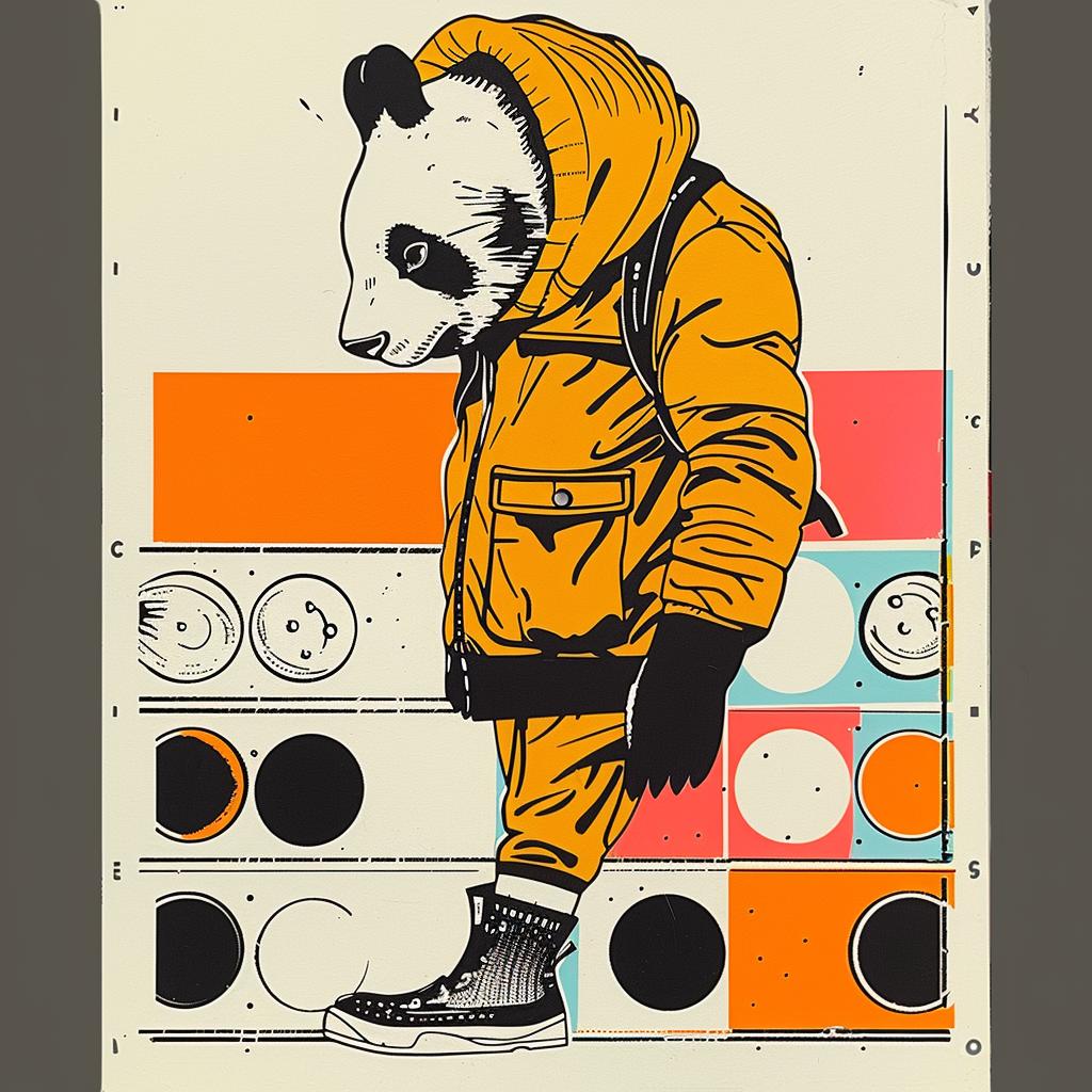 panda  streetwear  jacket  poster  fashion  dynamic  urban  cute  animal  stylized 938830