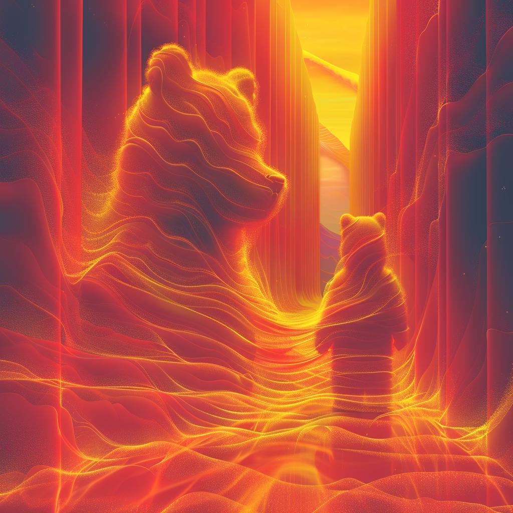 bear  painting  anthropomorphic  art  imagination  surreal  sharp  colors  volumetric  design 963003